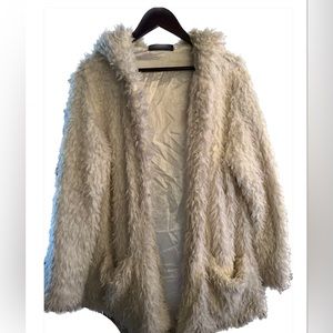 FUZZY COAT WITH BEAR EARS